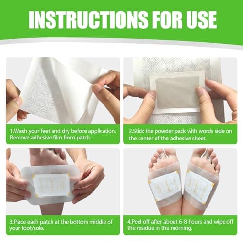 Niifawh Bamboo Foot Pads, 32 Pads Turmeric & Ginger Natural Pad with Ginger, Wormwood, Bamboo Vinegar, 32 Pads Bigger Adhesive Sheet for Men & Women - Thumbnail 3