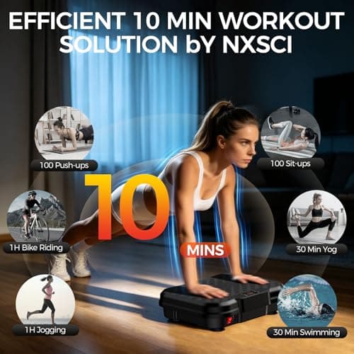 NXSCI Vibration Plate Exercise Machine,Vibrating Platform for Lymphatic Drainage with 250 Speeds,500 lbs Weight Capacity,Vibrated Plates for Weight Loss,Full Body Workout Equipment for Fitness at Home - Thumbnail 2