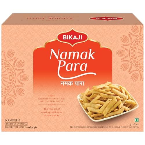 Bikaji Namak Para 14.11 oz (400g), Classic Salted Crunchy Snack, Traditional Indian Savory Bites, Crispy & Flaky Namkeen, Ready to Eat Tea Time & Party Snack - Image 1