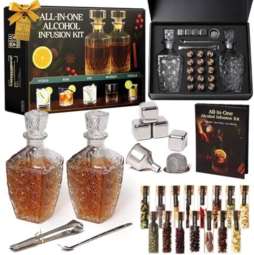 Alcohol Infusion Kit for Whiskey, Tequila, Rum, Gin & Vodka - Including User Manual - Alcohol Gifts for Men - Birthday Gifts for Dad - Drink Making Kit and Cocktail Infusion Set - Crafty Mixologist