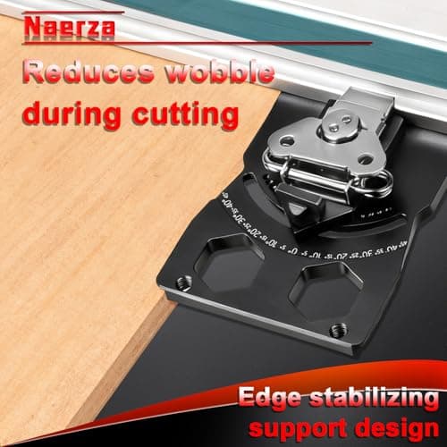 Naerza Update Track Saw Square - Adjustable Angle with 0° to 90° Right Angle Protractor for Stable cuts | for Festool, Makita, Milwaukee, Triton, Wen | CNC Machining Processes - Thumbnail 2