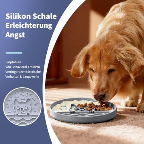 Zonopy Slow Feeder Dog Bowl with Non-Slip Base, Silicone Puzzle Dog Food Bowl with Unique Design, Slow Feeding Bowl for All Types of Dogs Cats, Interactive Slow Eating, Anti-Choking, BPA-Free - Thumbnail 2
