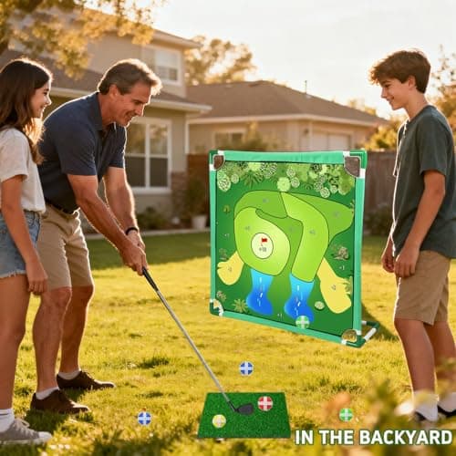 Wazoci Kids Golf Chipping Game Set for Boys, Girls and Adults, Indoor Outdoor Mini Golf with Balls, Club, Backyard Party Birthday Gifts (67 Golf Chipping Game) - Thumbnail 5