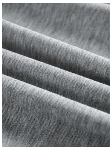 VIPWOLF Men's Stacked Baggy Sweatpants Drawstring Waist Straight Leg Track Pants Streetwear Grey Baggy Medium - Thumbnail 5