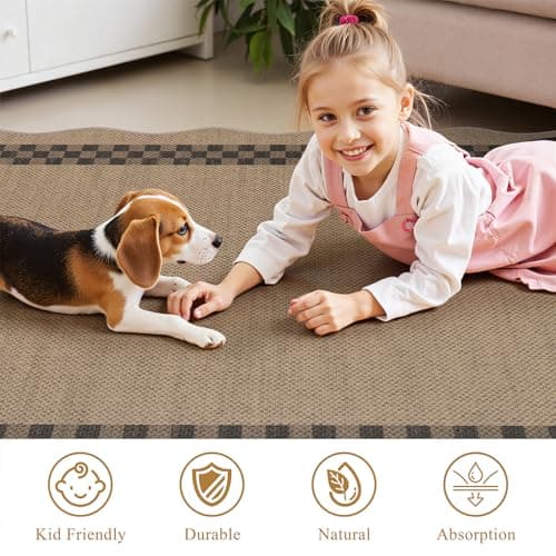 U'Artlines 2'x3' Indoor Door Mat, Entryway Rug, Non Slip Woven Washable Area Rugs, Kitchen Mats for Floor, Front Entrance Doormat for Kitchen Hall Porch Bathroom Bedroom Patio Decor (Checked) - Thumbnail 5