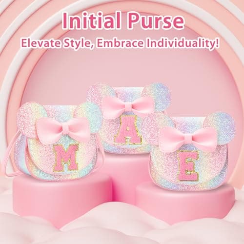 OYLOLA Birthday Gifts for 2 3 4 5 6 7 8 Year old Girls 3 Year Old Girl Gifts Initial Toddler Purse Girls Purse Kids Purses Toddler Girl Gift Colored A - Thumbnail 4