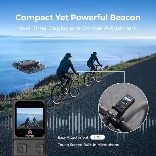 HOVERAir X1 PROMAX 8K Action Flying Camera, Foldable Drone with Camera with 42 KM/H Follow Speed, 10+ Fully Automatic Flight Modes, Fly Anywhere with OmniTerrain, SmoothCapture 2.0(Cycling Combo) - Thumbnail 6