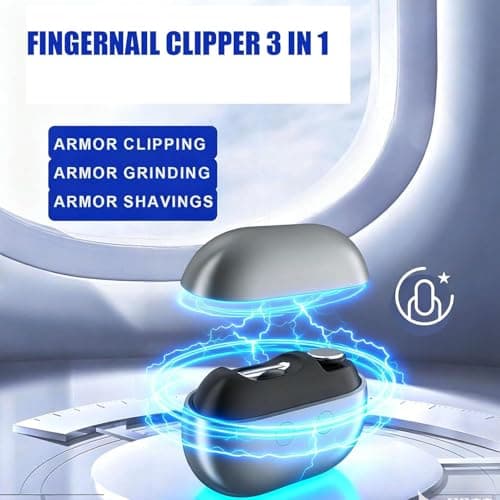 Electric Automatic Nail clipper-2026 Electric Nail Clippers for Seniors-fingernail Clipper 3 in 1 with Light &Nail Scraps-Toe Nail Clipper Thick-Nail Trimmer/Grinder for All Ages Gifts-Black - Thumbnail 4