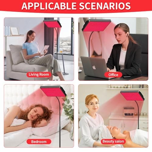 MOTAYU Red Light Therapy for Face,Red Infrared Light Therapy Lamp with Stand Panel Led 660nm & 850nm Infrared Light Device for Body - Thumbnail 5