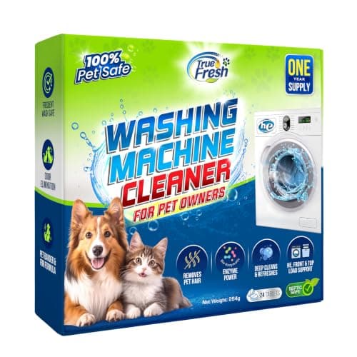 True Fresh Washing Machine Cleaner Tablets 25-Pack – Deep Cleaning & Descaling for Front Load, Top Load & HE Washers – Helps Remove Residue, Hard Water Buildup & Odor-Causing Deposits (24, Pack of 24)