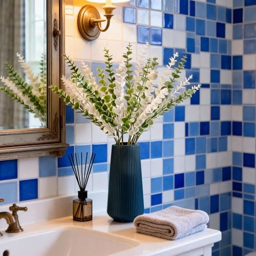 Acfruits 23.6'' Artificial Eucalyptus Stems Decor 12 Pcs Lifelike Eucalyptus Leaves Fake Greenery Branches for Wedding Centerpiece Flower Floral Arrangement - Thumbnail 2