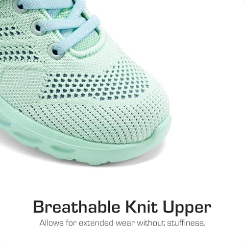 DREAM PAIRS Boys Girls Shoes Kids Tennis Footwear EZ-Ons GoGetters Running Athletic School Sneakers for Little/Big Kid,Size 13 Little Kid,Mint Green/Purple,KD18001K - Thumbnail 2