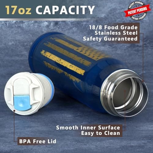 Funslive Gift for Men Husband Him- 17 oz Blue Tumbler Presents - Stocking Stuffers for Adults Mens Gifts Ideas - Gifts for Men Who Have Everything - Easter Stocking Stuffers Mens Husband Gift 2026 - Thumbnail 3