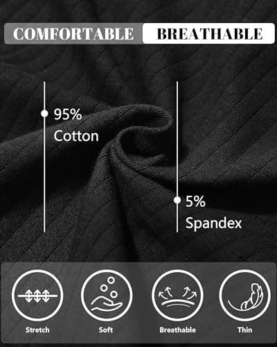 Oegho 6 Pack Cotton Hipster Underwear For Women Plus Size Soft Strench Breathable S-XXL - Thumbnail 3
