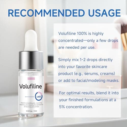 Volufiline Serum, Volufiline Serum Under Eye, Cosmetic Grade Ampoule for Improve Skin Elasticity Face Body Fine Lines Hydrating Texture, 10ml*2 - Thumbnail 2