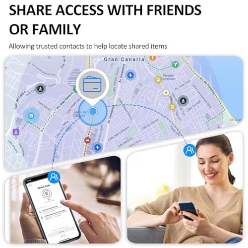 AI.QVOKA Wallet Tracker Card, Rechargeable Smart Tracking Card Works with Apple Find My & Google Find Hub, Item Locator for Wallet, Passport, Purse, Luggage, Bag, Black, 1 Pack - Thumbnail 4