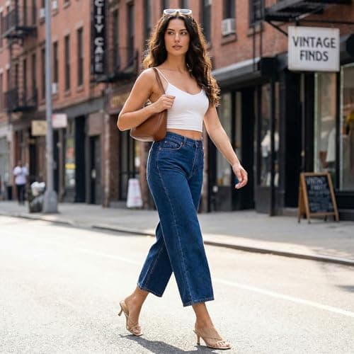 Athlefit Women's Strappy Kitten Heels Square Open Toe Low Flip Flop Heels Fashion Party Dress Thong Heeled Sandals Camel Size 9.5 - Thumbnail 2