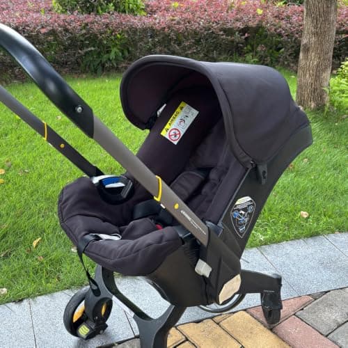 Feliliber Canopy Replacement Compatible with Doona Car Seat Strollers, 3-Piece Thickened Hood and Shoulder Pads Set, High-Opacity Sun Shade, 100% Real Photos, Machine Washable (No Rods) (Black) - Thumbnail 4