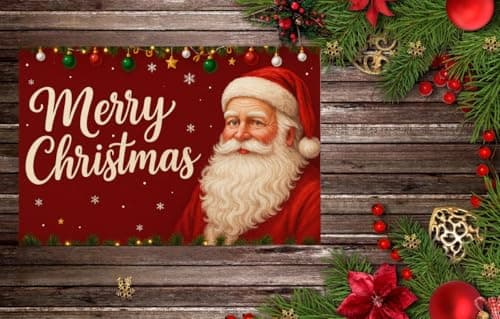 Carastora Santa Claus Pattern Christmas Decorative Doormat, Anti-Fatigue Mat - 20x31 in, Suitable for Indoor and Outdoor Porch Decoration, Housewarming, and Holiday Gifting. Non-Slip and Durable. - Thumbnail 4