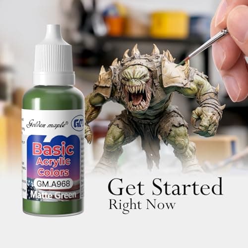 Basic Color Miniature Paints Set - 16 x 20ml Basic Colors Miniature Painting Kit, with 1PC Kolinsky Sable Paintbrush, Acrylic Model Paint Set for Miniature Painting - Thumbnail 5