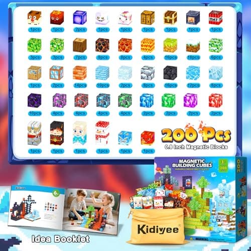 200PCS Magnetic Blocks - Build Mine Magnet World, Magnetic Building Blocks for Kids Ages 4-6 6-8 8-12, STEM Educational Sensory Toys for Boys & Girls, Birthday Toys Gifts for Kids - Thumbnail 5