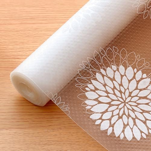 Cooyes Shelf and Drawer Liners for Kitchen Cabinets, Non Adhesive Cabinet Liner, EVA Waterproof Durable Non-Slip Drawer Mats for Shelves, Refrigerator, Storage, Desks（17.5" W x 197" L） - Image 1