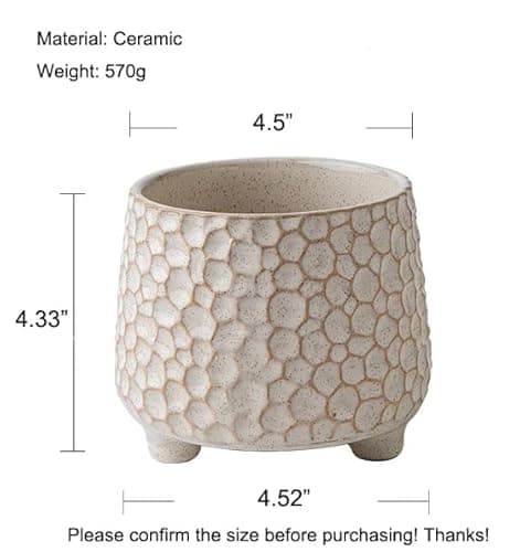 Utensil Crock, 4.5 Inches Utensil Holder for Counter, Kitchen Utensil Organizer, Farmhouse Kitchens Countertop Decor, Flower Pot, Makeup Tool Holder, Pen Holder - Thumbnail 6