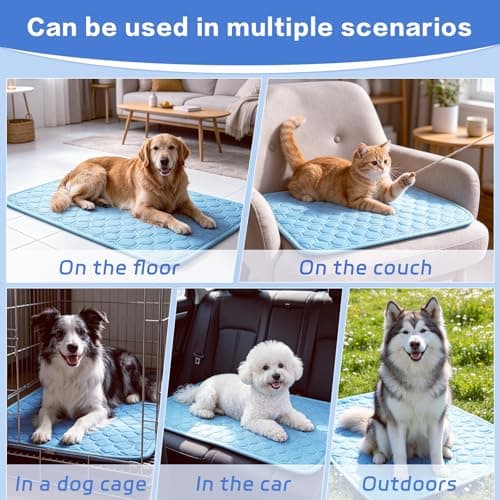 Cooling Mat for Dogs, Q-Max>0.5 Washable Dog Cooling Mat, Portable Kennel Cooling Pet Pad for Summer, Non-Slip & Non-Toxic Arc-Chills Dog Bed Mat & Crate Pad for Extra Large Dog - Thumbnail 4