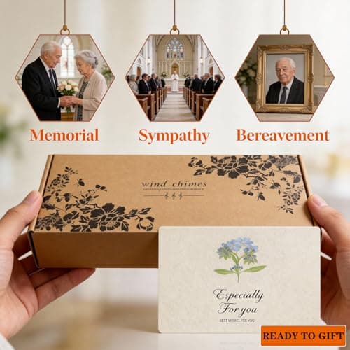 36 Inch Memorial Wind Chimes for Loss of Loved One - Deep Tone, Durable Metal Sympathy Wind Chimes for Outside, Outdoor Decor, Garden Patio Porch Yard Home, Meaningful Gift for Mom Women Housewarming - Thumbnail 5