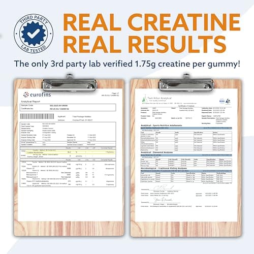 Creatine Monohydrate Gummies, 6200mg Creatine plus Taurine, BCAA, D3, K2 and B Vitamins, Best Creatine for Women and Men, Pre Workout Gummies, Increase Strength, Build Muscle, Vegan -120 pieces, Berry - Thumbnail 6