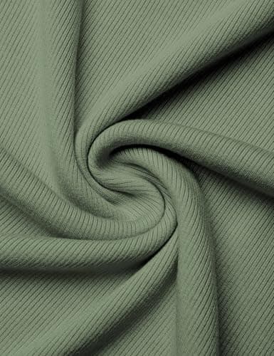 GKBK Womens Short Sleeve Tops Scoop Neck Ribbed Slim Fitted Tight Layering Top Basic Tee Shirts Cute Summer Tops Casual Spring Outfits 2026 Trendy Light Green - Thumbnail 4