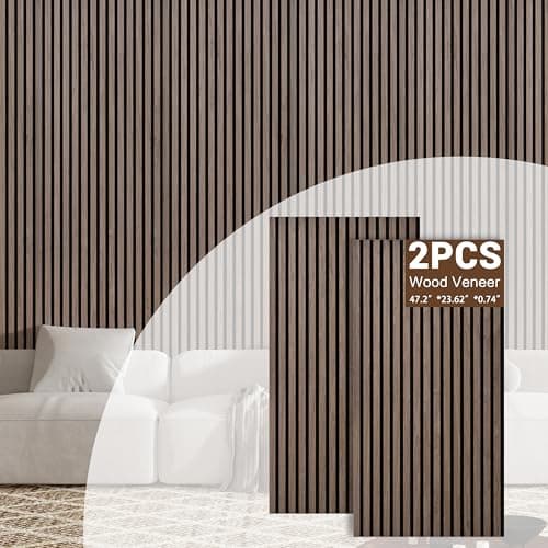 2 Packs Acoustic Wall Panel, 47.2"x23.6" Wood Slat SoundProof Wall Panels, Sound Absorbing Dampening Panel for Office,Home Theater,Studio, Walnut - Thumbnail 3