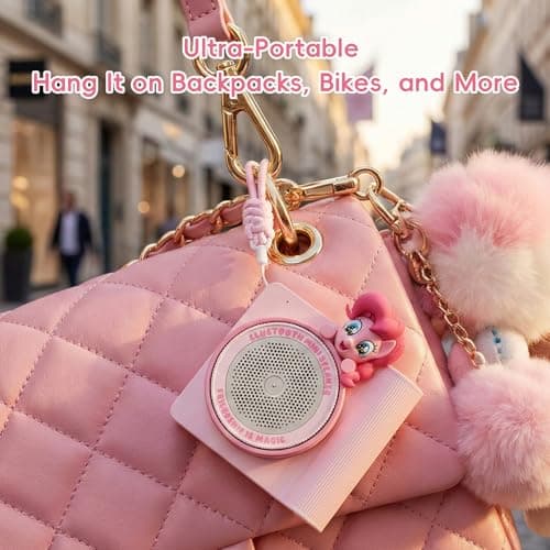 My Little Pony Mini Bluetooth Speaker, Portable Wireless, 10m Range, 5.5H Playtime, Type-C Charging, Pink - Thumbnail 4