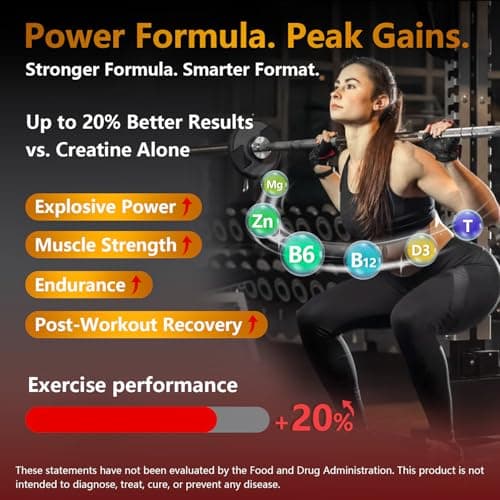 Slsomu Creatine Gummies for Women, 5000mg Pre-Workout Muscle Strength & Energy Support, 0 Sugar Creatine Gummy with L-Taurine, Zinc, B12 B6, Strawberry Flavor, Vegan - 120 Gummies - Thumbnail 5