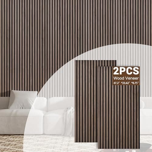 2 Packs Acoustic Wall Panel, 47.2"x23.6" Wood Slat SoundProof Wall Panels, Sound Absorbing Dampening Panel for Office,Home Theater,Studio, Walnut - Thumbnail 3