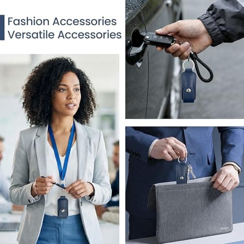 2-Pack PU Leather USB Flash Drive Case with Keychain, Anti-Lost Thumb Drive Holder Sleeve, Portable Memory Stick Storage Pouch Organizer, Protective USB Stick Cover for Laptop Bag & Key(Case Only) - Thumbnail 5