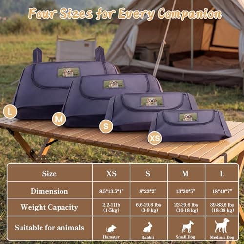 COSOWO Pet Burial Bag, Dignified Leak-Proof Deceased Pet Body Bag with Memorial Keepsake Card, XS–L for Rabbits, Kittens & Small Dogs, Navy, L - Thumbnail 4