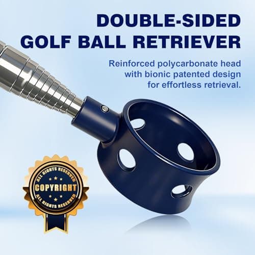 Josongslax Golf Ball Retriever Telescopic for Water, GolfBall Grabber Tool, Golf Accessories Gifts for Men, Women & Golfers, Golf Balls Picker with Stainless Steel Shaft&Non-Slip Rubber Grip(9FT) - Thumbnail 3