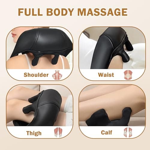 Joyset Neck Massager with Heat, Cordless Shiatsu Neck Massager for Pain Relief Deep Tissue, 6D Kneading Shiatsu Shoulder Massager for Mother's Day, Dad Mom and Friend - Thumbnail 6