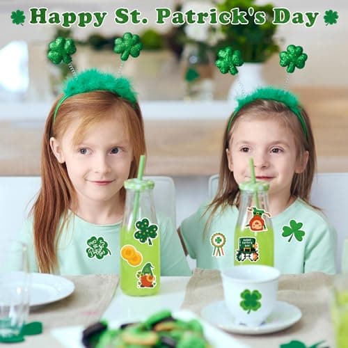 120 PCS St Patricks Day Stickers for Kids - St Patricks Day Decorations - St Patricks Day Accessories Shamrock Decorations,St. Patrick’s Day Crafts Gifts for Boys Girls - Thumbnail 4
