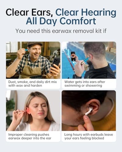 Bebird Earsight Ultra Ear Wax Removal Tool Camera, FSA HSA Eligible, 2K HD Ear Cleaner with Camera Otoscope, 90-Min Battery Earwax Remover & Visual Ear Pick Tweezers, Safe Ear Cleaning Kit for Family - Thumbnail 3