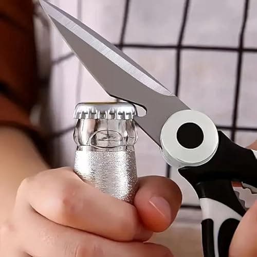 All Purpose Stainless Steel Dishwasher Safe Cooking Scissors - Kitchen Shears for Meat, Chicken, Fish, Vegetable - Thumbnail 6