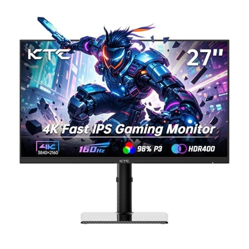 KTC 27 Inch 4K Gaming Monitor, UHD 3840x2160 160Hz Compute Monitor, Fast IPS Panel, Adaptive Sync, HDMI DisplayPort, HDR400, Height Pivot Swivel Tilt Adjustable Vertical Monitor, U27T6 - Image 1