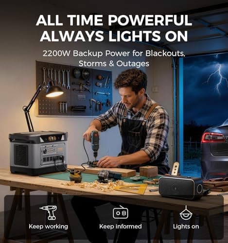 UDPOWER S1000 Pro Portable Power Station, Solar Generator for Home Backup RV Camping, Fast Solar Charging Support - Thumbnail 2