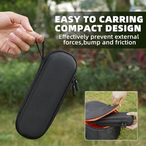 Flymile Carrying Case for DJI OSMO Pocket 3, Portable Nylon Storage Small Protector Hard Bag for Xtra Muse, Pocket 3 Protective With Carabiner & Wrist Strap Accessories(Black) - Thumbnail 5