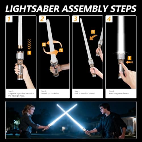 SKYFIRE 2503 LED Rechargeable Flashlights with Lightsaber, 3000 High Lumens Waterproof Zoomable Powerful Bright Flash Light for Home, Outdoor, Flash Saber Fans and Night Adventures with Ignition Lens - Thumbnail 3