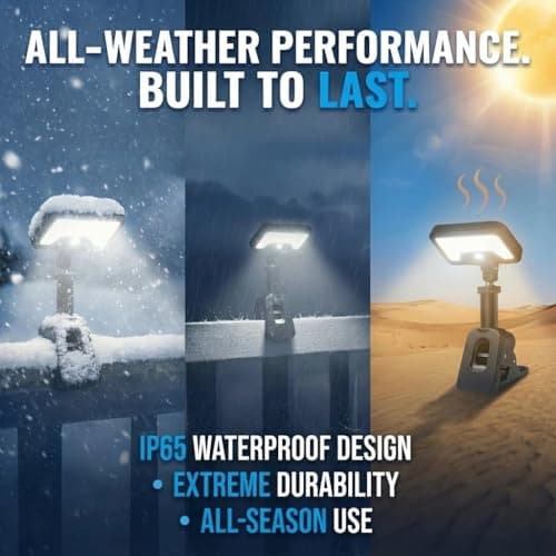 CVchancin Clip on Solar Lights Outdoor with Motion Sensor, Dual-Charge (Solar/Type-C) Solar Fence Lights, 360° Rotatable 92 LED Security Light for Gutter, Deck, Camping, IP65 Waterproof (2 Pack) - Thumbnail 3