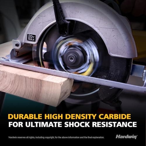 7 1/4 Inch Framing Circular Saw Blade-3Pack, 24T ATB Carbide Teeth, Lightweight for Cordless Saws. Super Thin Kerf for Cutting Wood, Plywood, MDF, OSB, Hardwood, Softwood & More. - Thumbnail 6