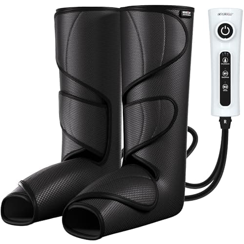 CINCOM Leg Massager for Circulation and Pain Relief, Air Compression Calf Foot Massagers Helpful for Relaxation, Gifts for Mom and Dad (with 2 Extensions) - Image 1