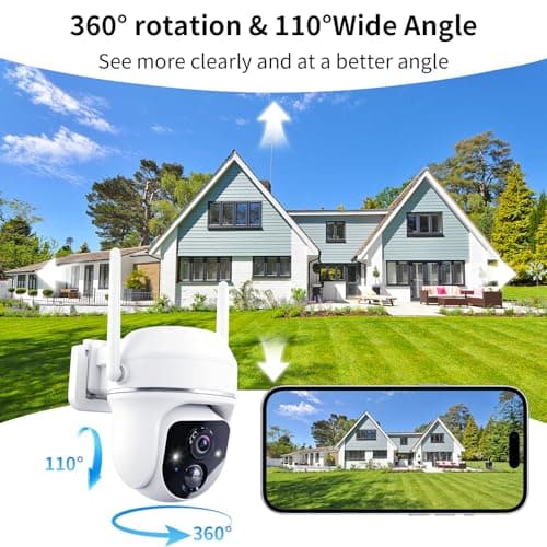Goalake 3MP Solar Security Camera – Wireless Outdoor PTZ with 360°View, AI Motion Detection, 2-Way Talk, Spotlight & Siren, IP65 Weatherproof, Cloud/Up to 512GB SD Storage (Pre-Inserted a SD Card) - Thumbnail 4
